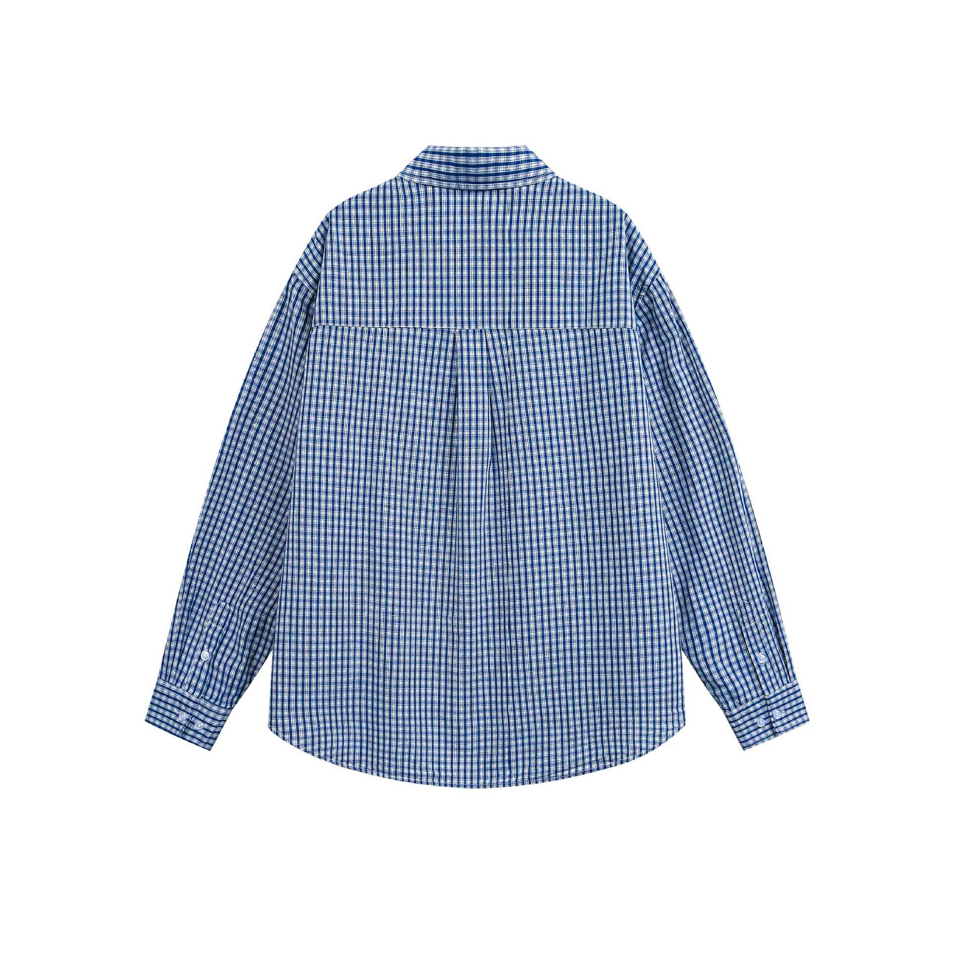 Men's Checked Oversized Shirt in Relaxed Fit with Chest Pocket Chichicherry