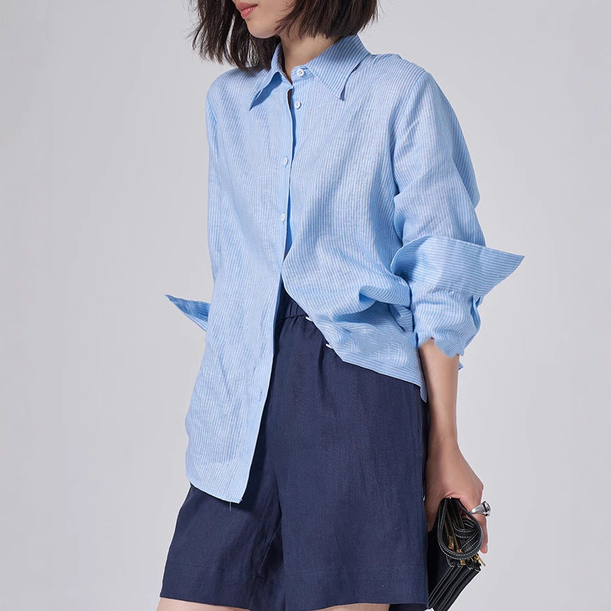 Ladies Elegant Striped Blouse Chichicherry