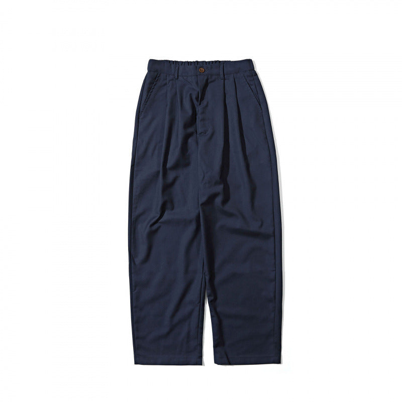 Women High-waisted Pleated Trousers with Relaxed Fit and Tapered Leg Chichicherry