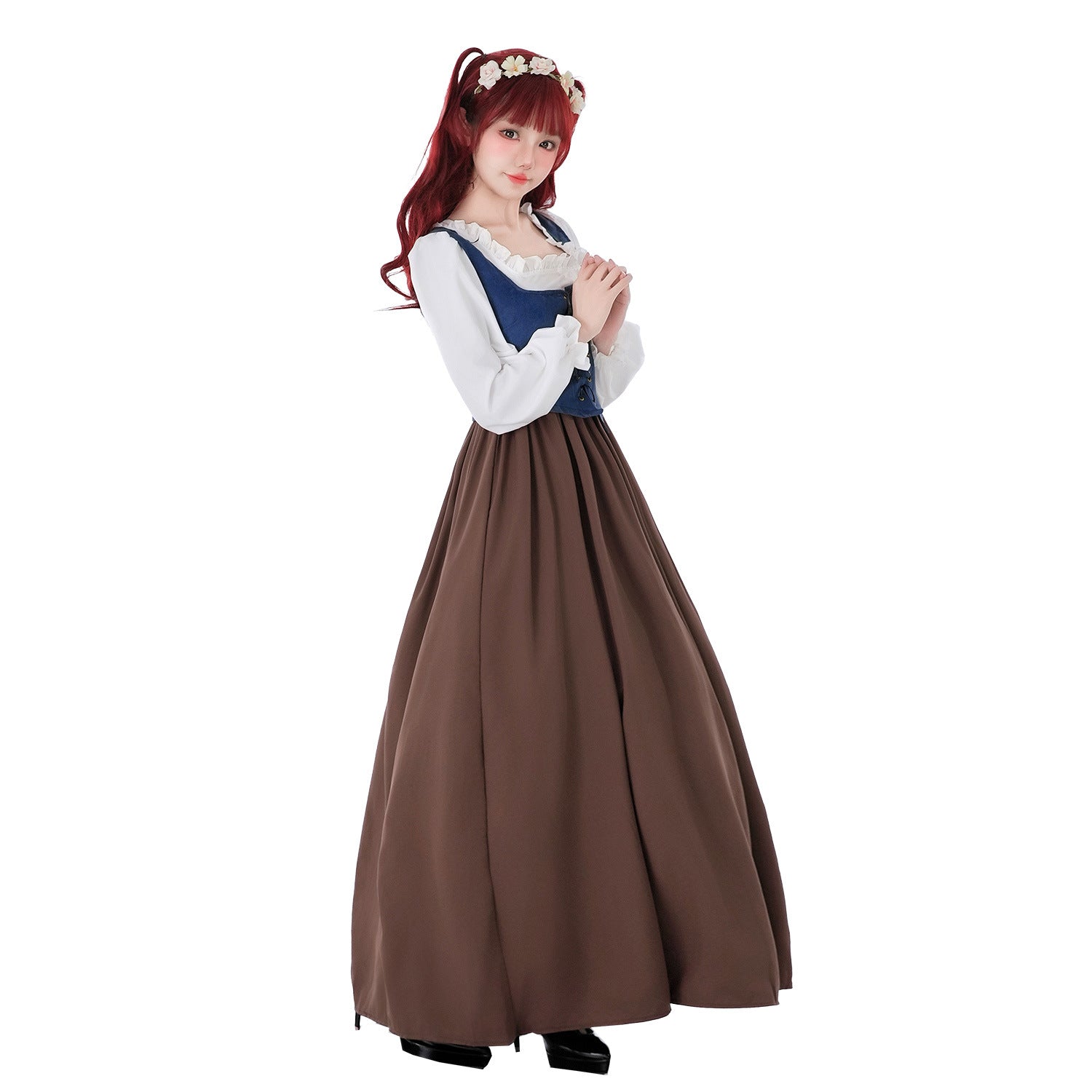 Women’s historical dirndl dress with stylish corset and flowing skirt Chichicherry