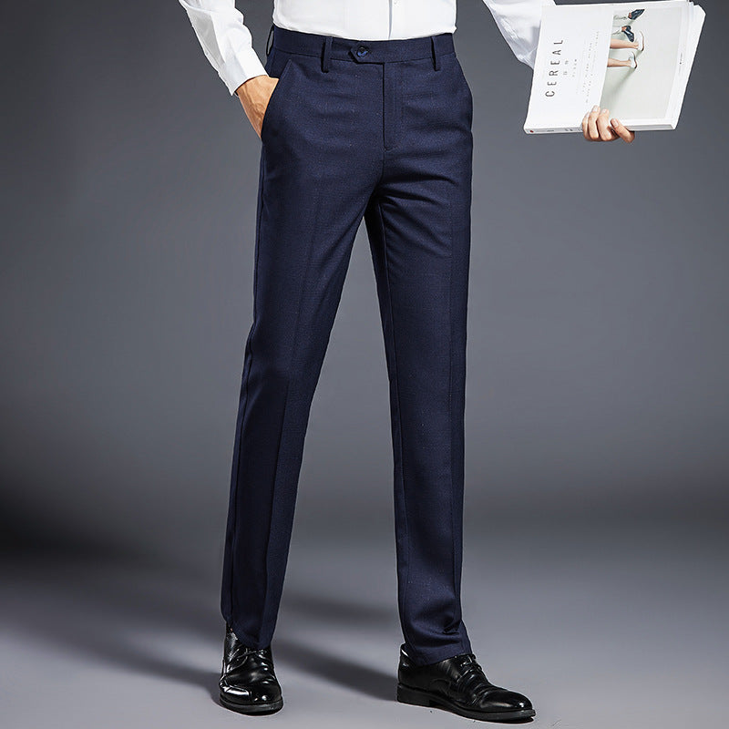 Men's formal suit trousers with crease, lightweight stretch and slim silhouette Chichicherry