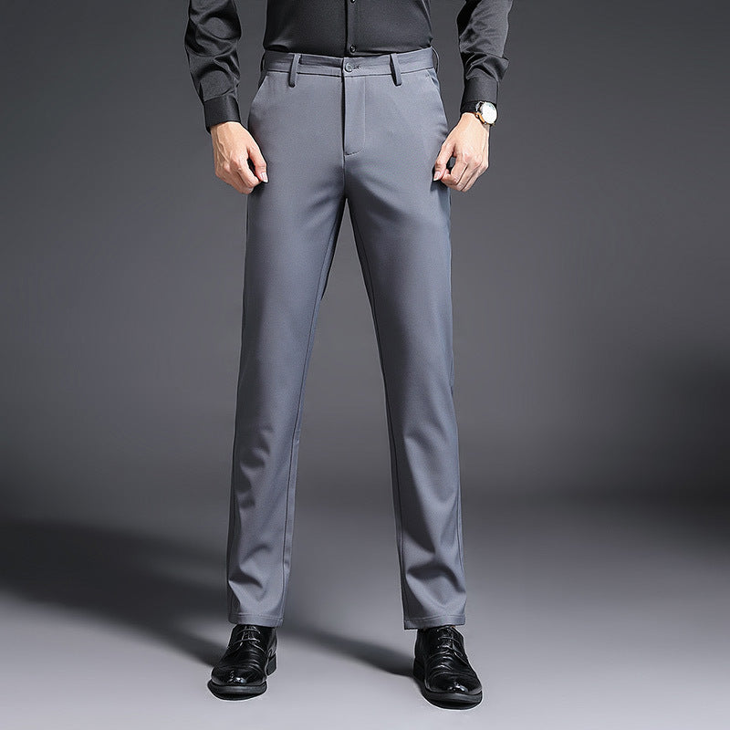 Men's Modern Cut Business Trousers with Crease, Stretch and Easy Care Blend Fabric Chichicherry