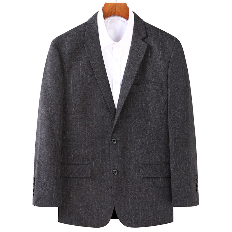 Men's Slim-Fit Business Blazer with Notched Lapel and Two-Button Closure Chichicherry