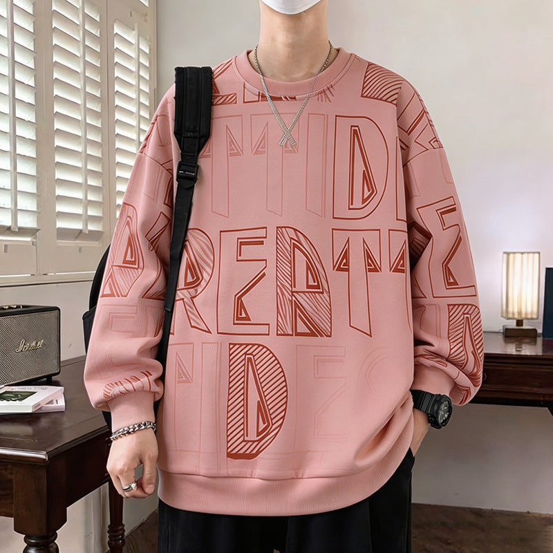 Men's Oversized Sweatshirt with large lettering print and ribbed hem Chichicherry