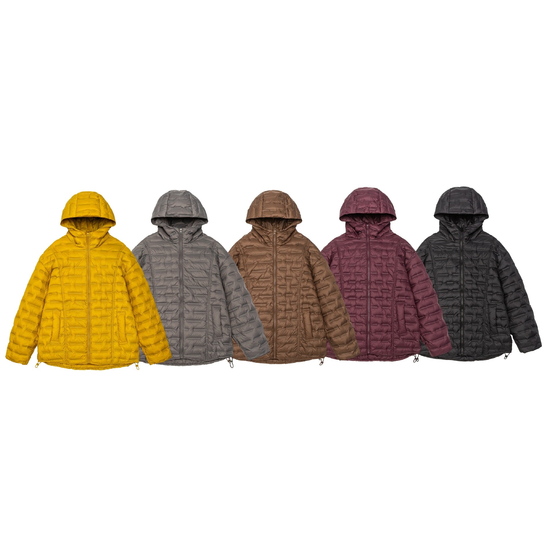Men's Ultralight Quilted Insulation Jacket with Hood and Adjustable Hem Chichicherry