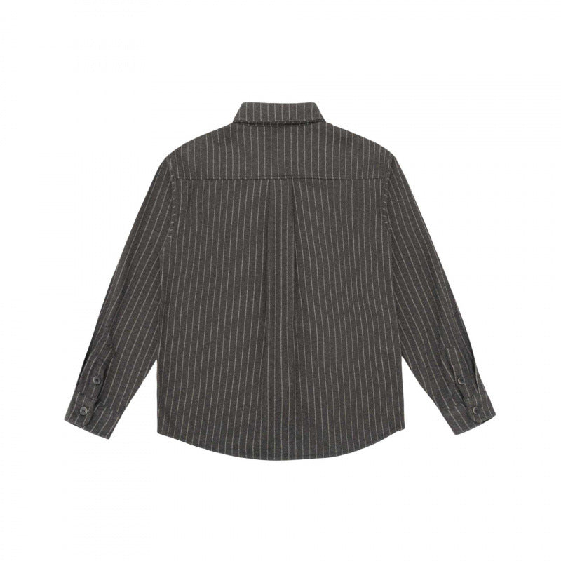 Men's boxy shirt with pinstripes, raglan sleeves, and soft flannel feel Chichicherry