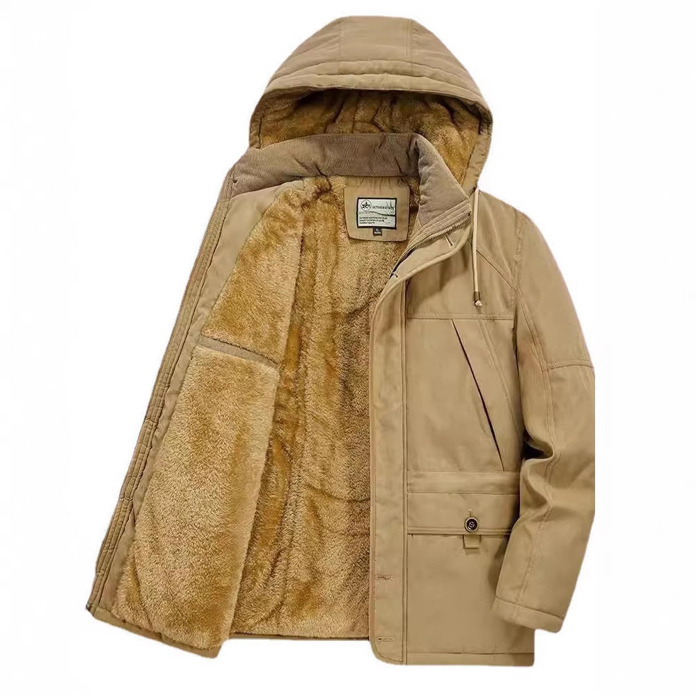 Men's winter parka with teddy fleece lining and hood Chichicherry