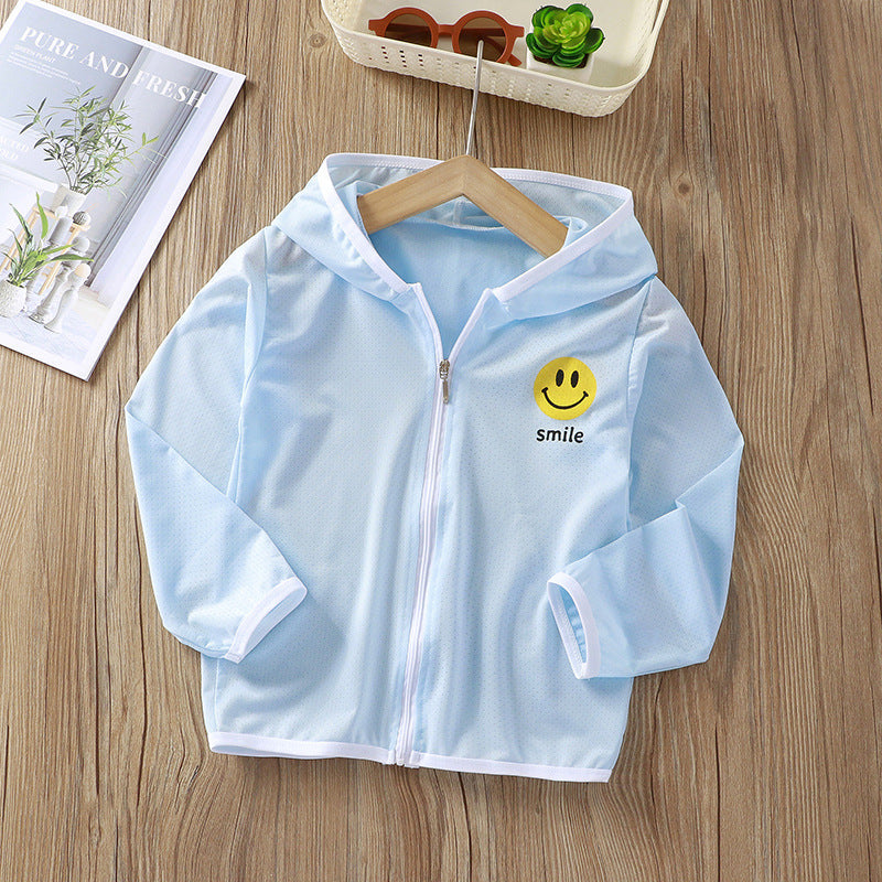 Unisex nan children's light hoodie jacket with breathable mesh fabric and full zipper Chichicherry