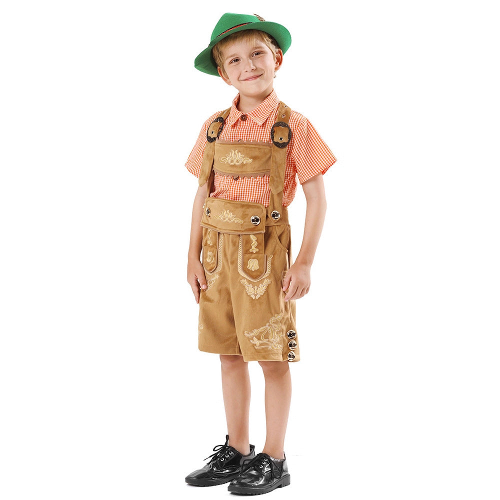 Boys' traditional embroidered overalls Chichicherry