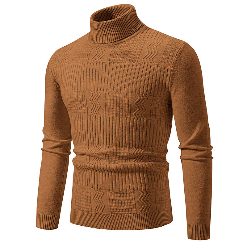 Men's turtleneck sweater with textured knit and fitted silhouette Chichicherry