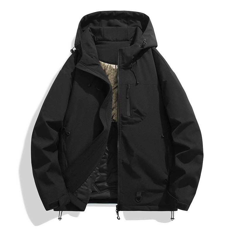 Women's Waterproof Insulated Softshell Thermo Jacket with Hood and Multifunctional Pockets Chichicherry