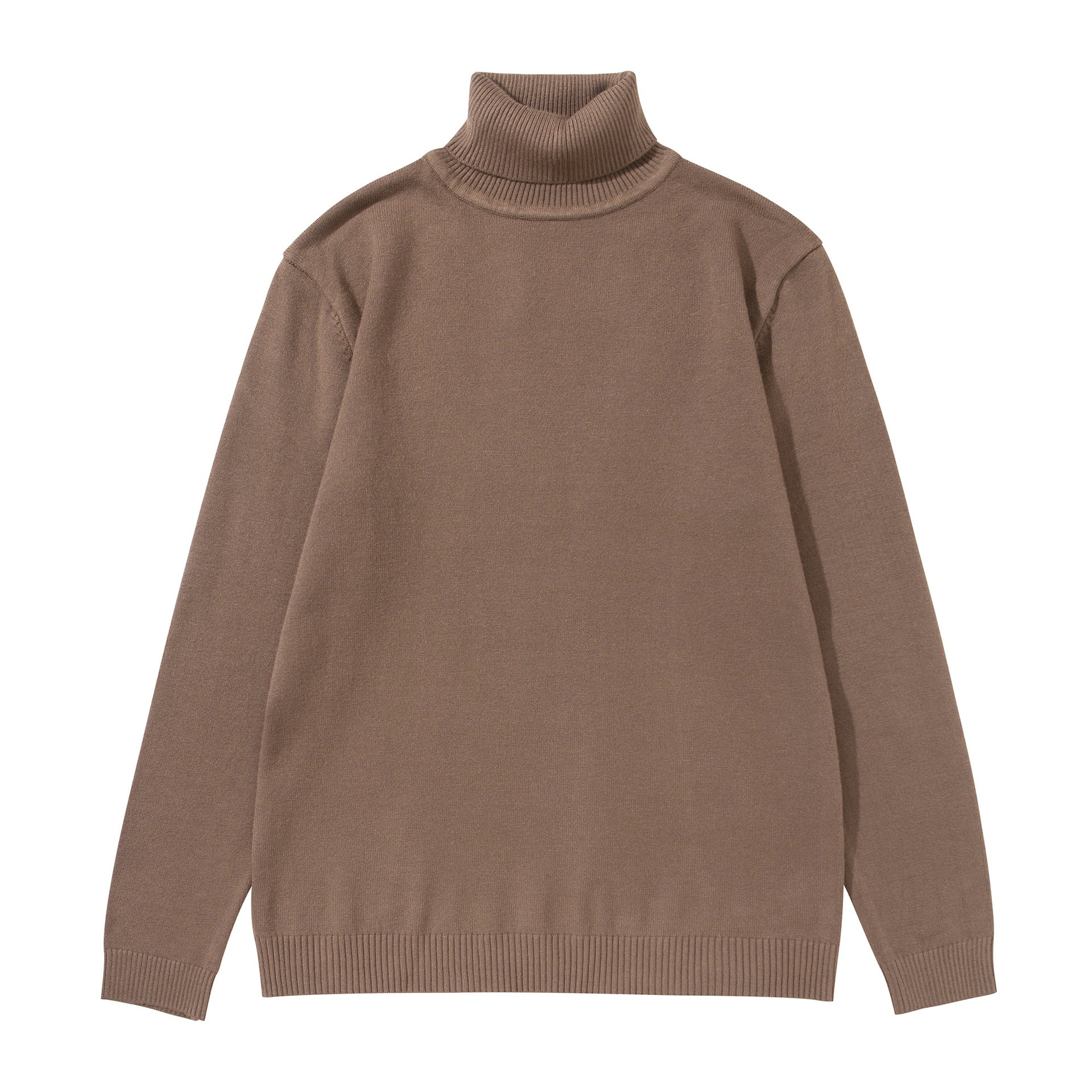 Unisex turtleneck sweater made of fine fine knit with ribbed collar and dropped shoulder Chichicherry
