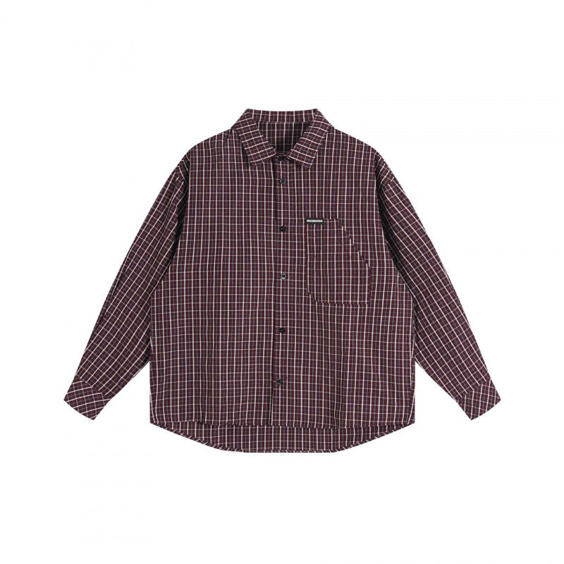 Unisex Oversize Shirt Jacket with boxy cut, shirt collar and patch breast pocket Chichicherry