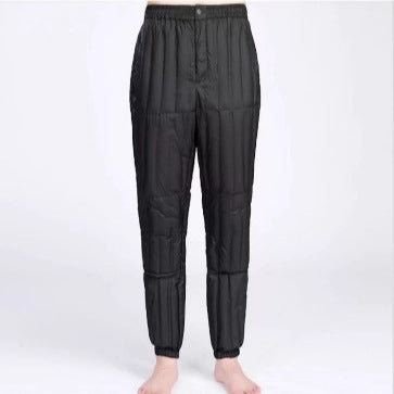 Women's Quilted Thermal Pants with Elastic Waistband and Light Thermal Lining Chichicherry