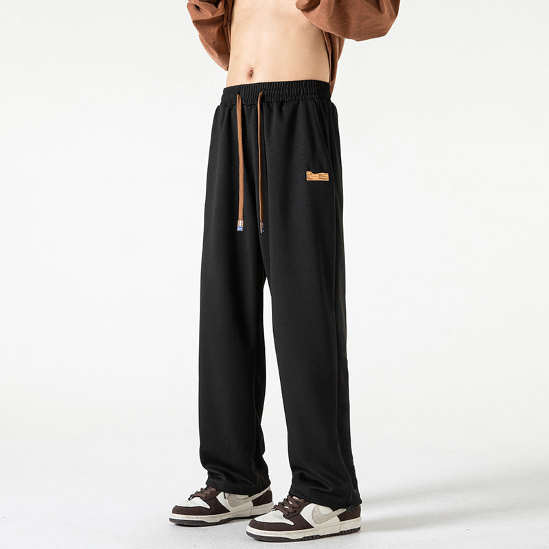 Men's Lounge Jogging Pants in Oversized Street Style with Extra Wide Leg and Drawstring Chichicherry