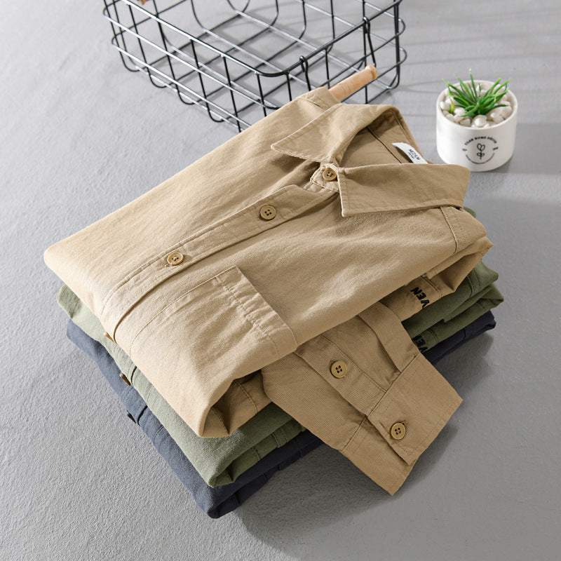 Men's Field Overshirt made of sturdy cotton twill with asymmetric pockets Chichicherry