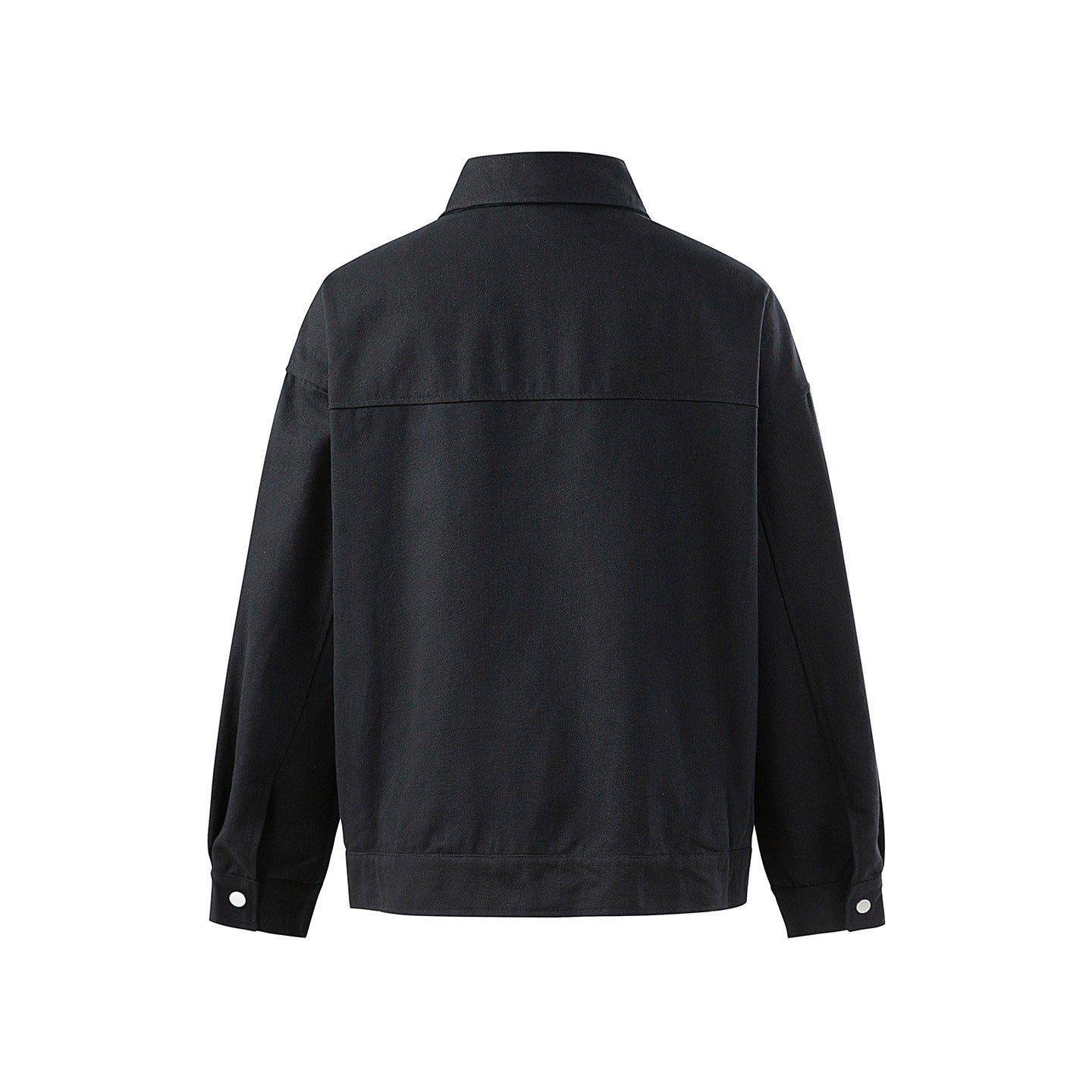 Men's Oversized Canvas Jacket with Distinct Metal Hook Closures Chichicherry