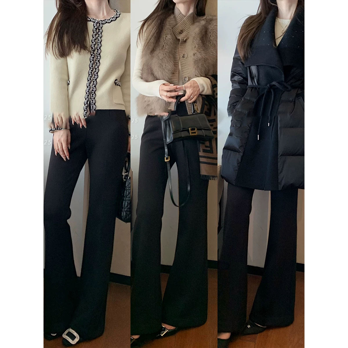 Ladies Elegant Flared Pants Chichicherry