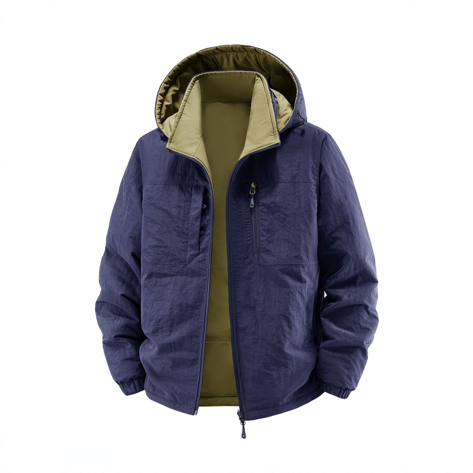 Men's thermo field jacket with fleece lining, hood and front pockets Chichicherry