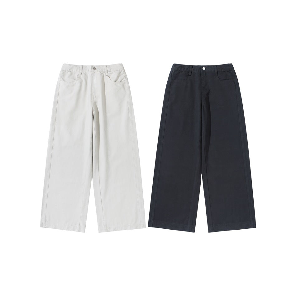 Women's High-Waisted Culotte Pants made of Cotton Twill with Wide Leg Chichicherry