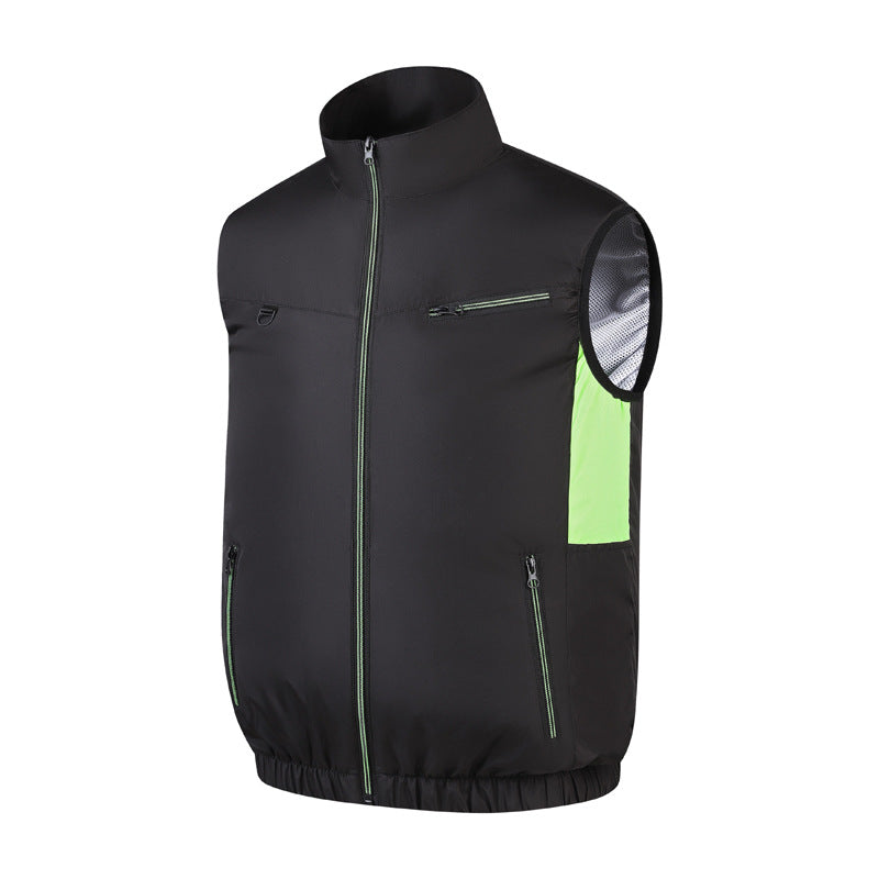 Men's breathable lightweight work vest with mesh lining and zip pockets Chichicherry