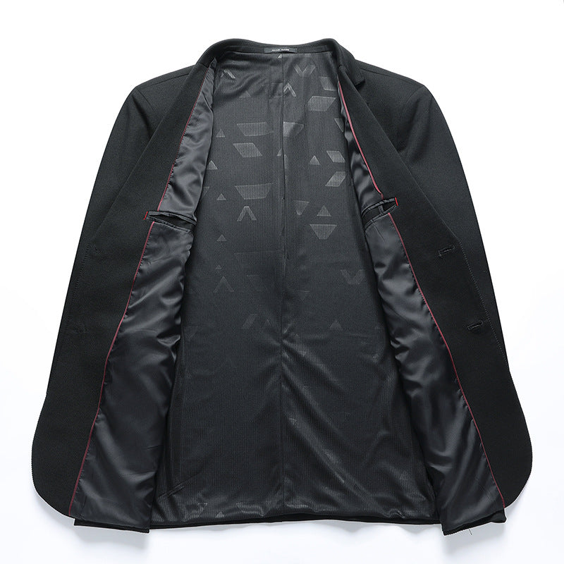 Men's slim-fit business blazer made of high-quality wool blend with light thermal padding Chichicherry