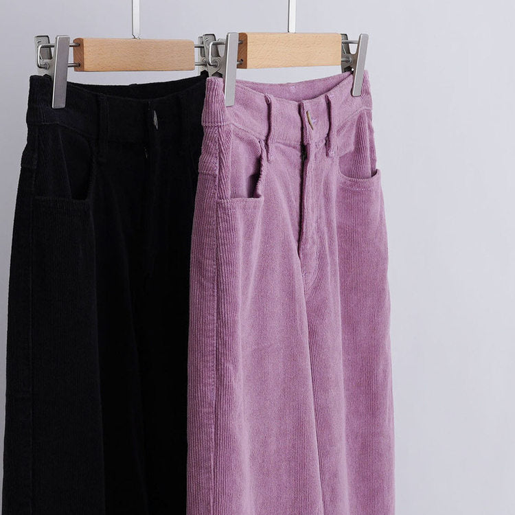 Women Comfortable and Wide Corduroy Pants Chichicherry