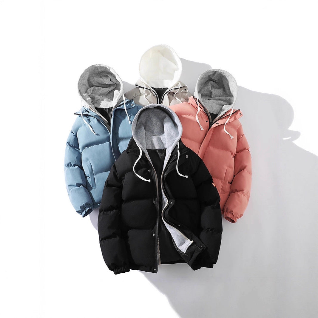 Men's Padded Quilted Jacket with Integrated Hood Layer and Windproof Outer Layer Chichicherry