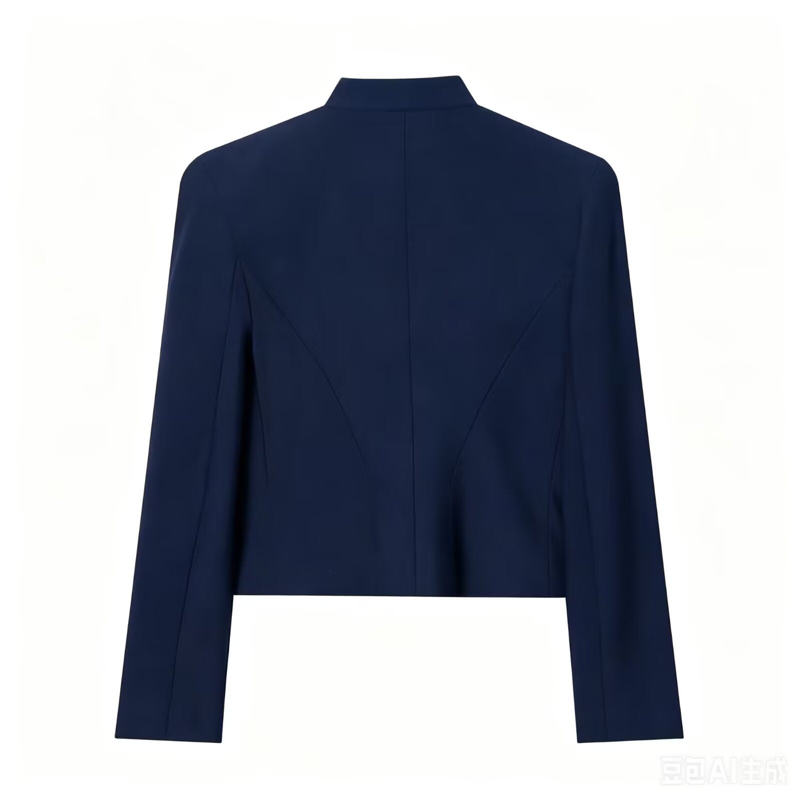 Women's Short Blazer with Military Frog Decoration and Stand-Up Collar Chichicherry