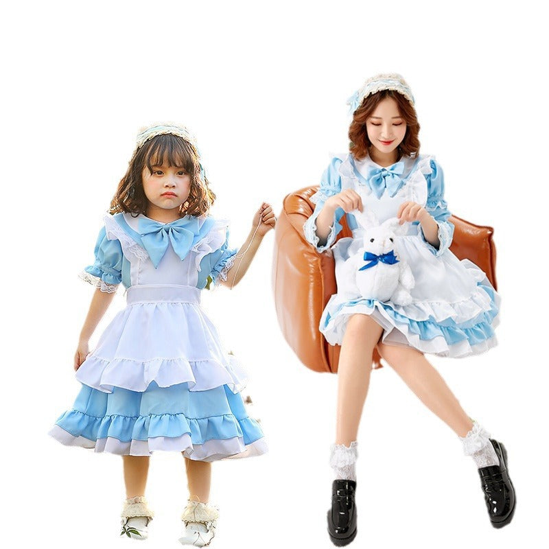 Girls cute fairy tale dress with ruffles and bows Chichicherry