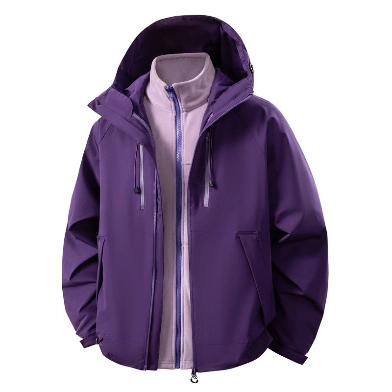Men's softshell hybrid jacket with removable fleece lining windproof water-repellent Chichicherry
