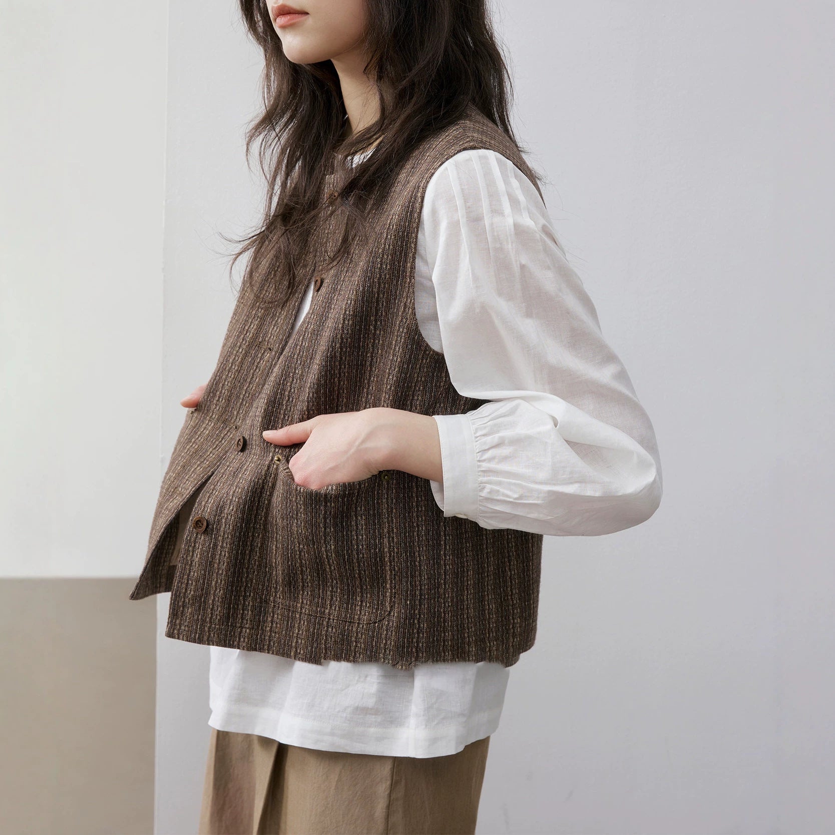 Ladies Elegant and Casual Denim Blouse Drune