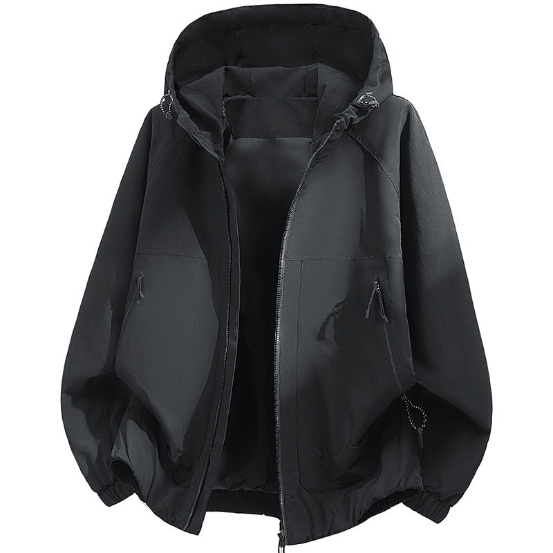 Men's technical hooded softshell jacket with adjustable hood and utility pockets Chichicherry