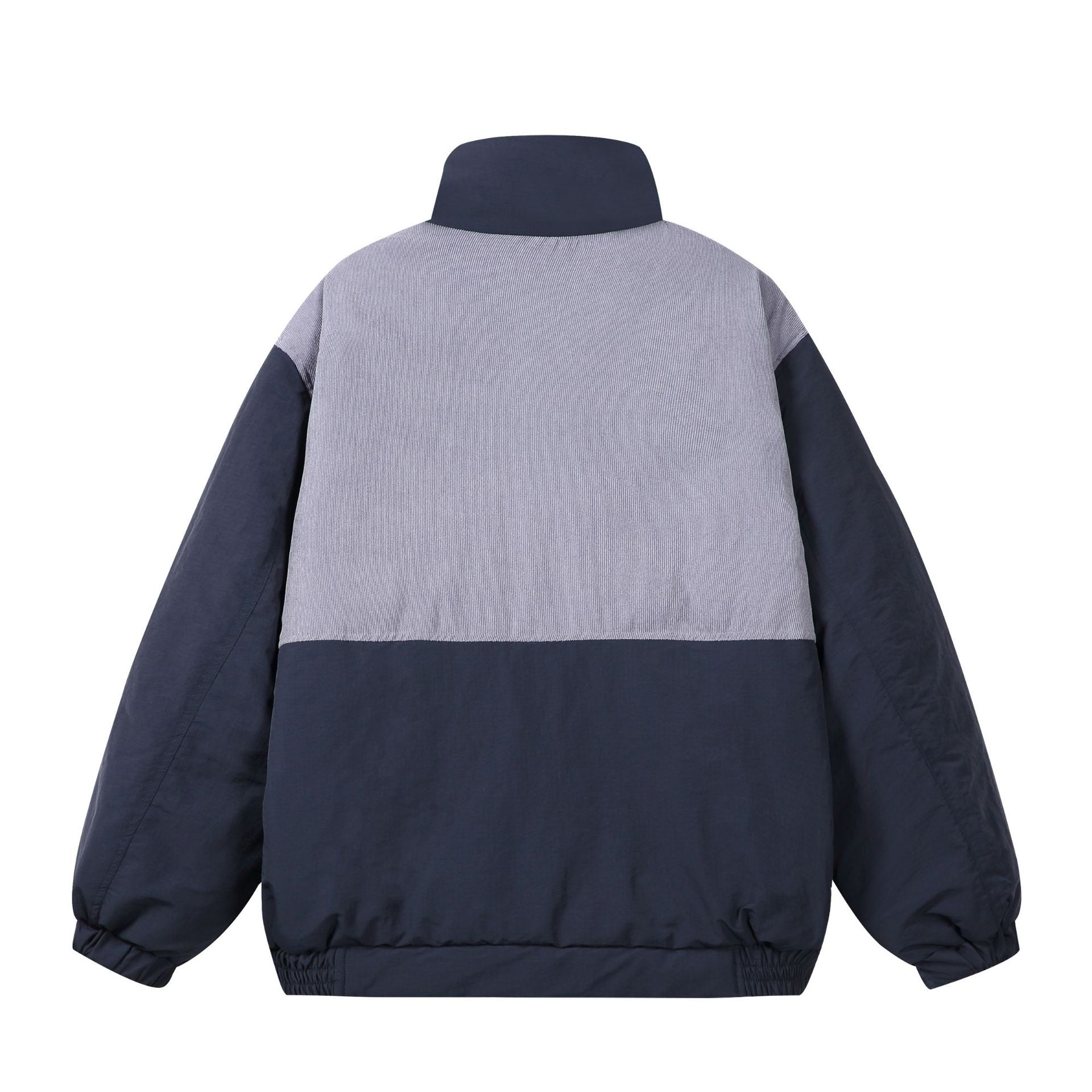 Unisex Boxy Puffer Jacket with high stand-up collar, cord shoulder yoke and large flap pockets Chichicherry