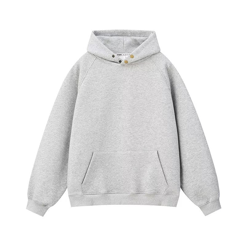 Unisex Gefütterter Oversized Kapuzenpullover mit Kängurutasche Chichicherry