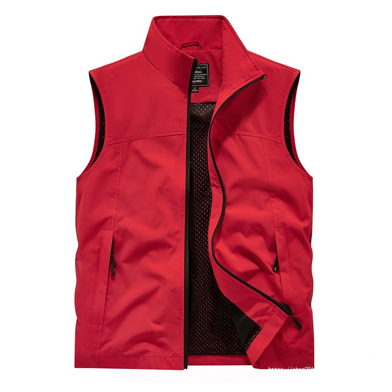 Women's softshell vest with mesh lining, wind and water repellent, stand-up collar and front zipper Chichicherry
