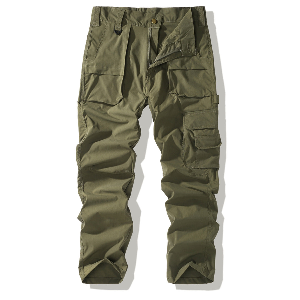 Men's Robust Cargo Pants with Flap Pockets, Knee Inserts, and Straight Cut Chichicherry