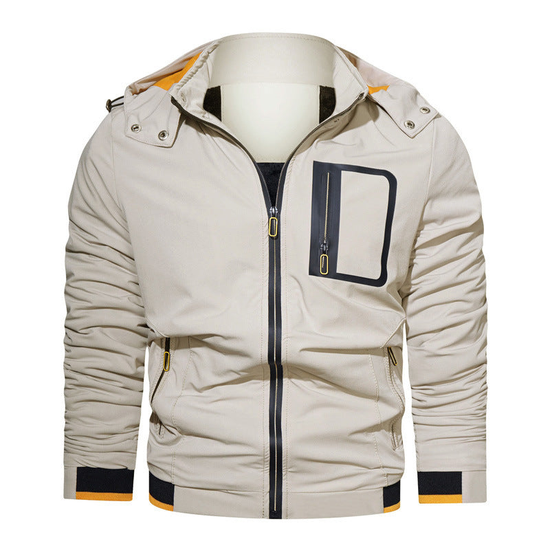 Men's sporty softshell hybrid jacket with hood, water-repellent zippers and ergonomic fit Chichicherry