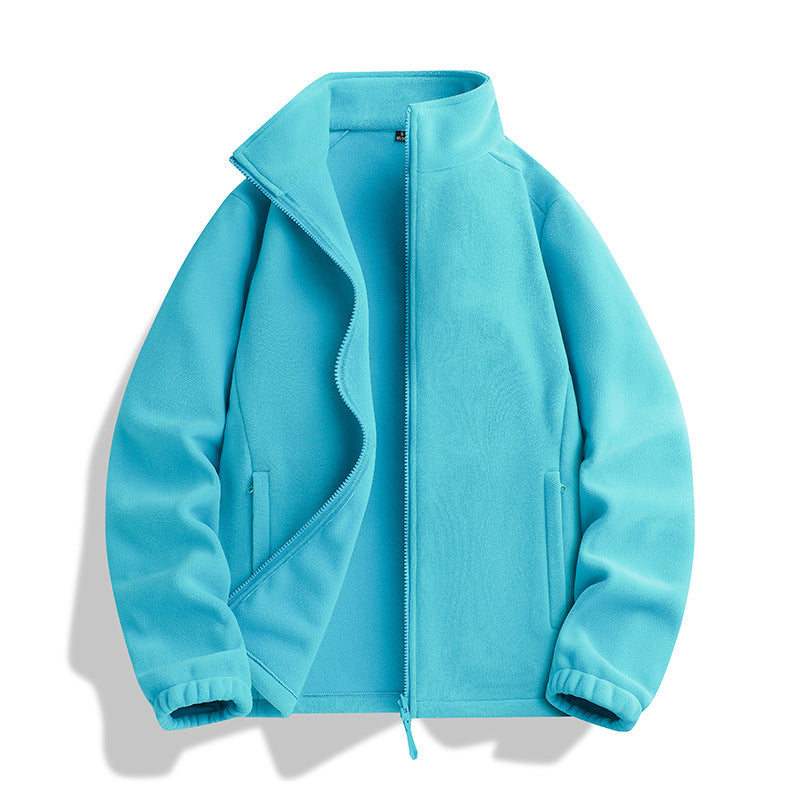 Unisex fleece jacket with standing collar, full-length zipper and elastic cuffs Chichicherry