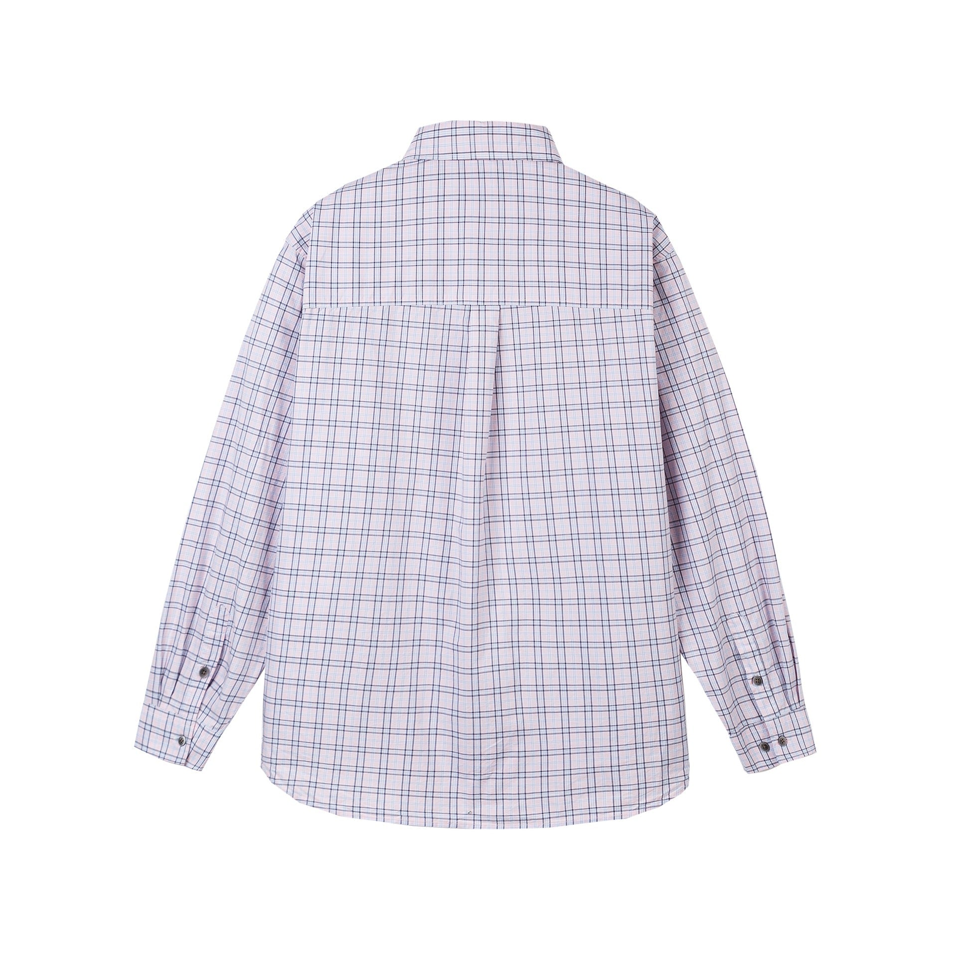 Women's Oversize Check Shirt with Chest Pocket and Rounded Hem