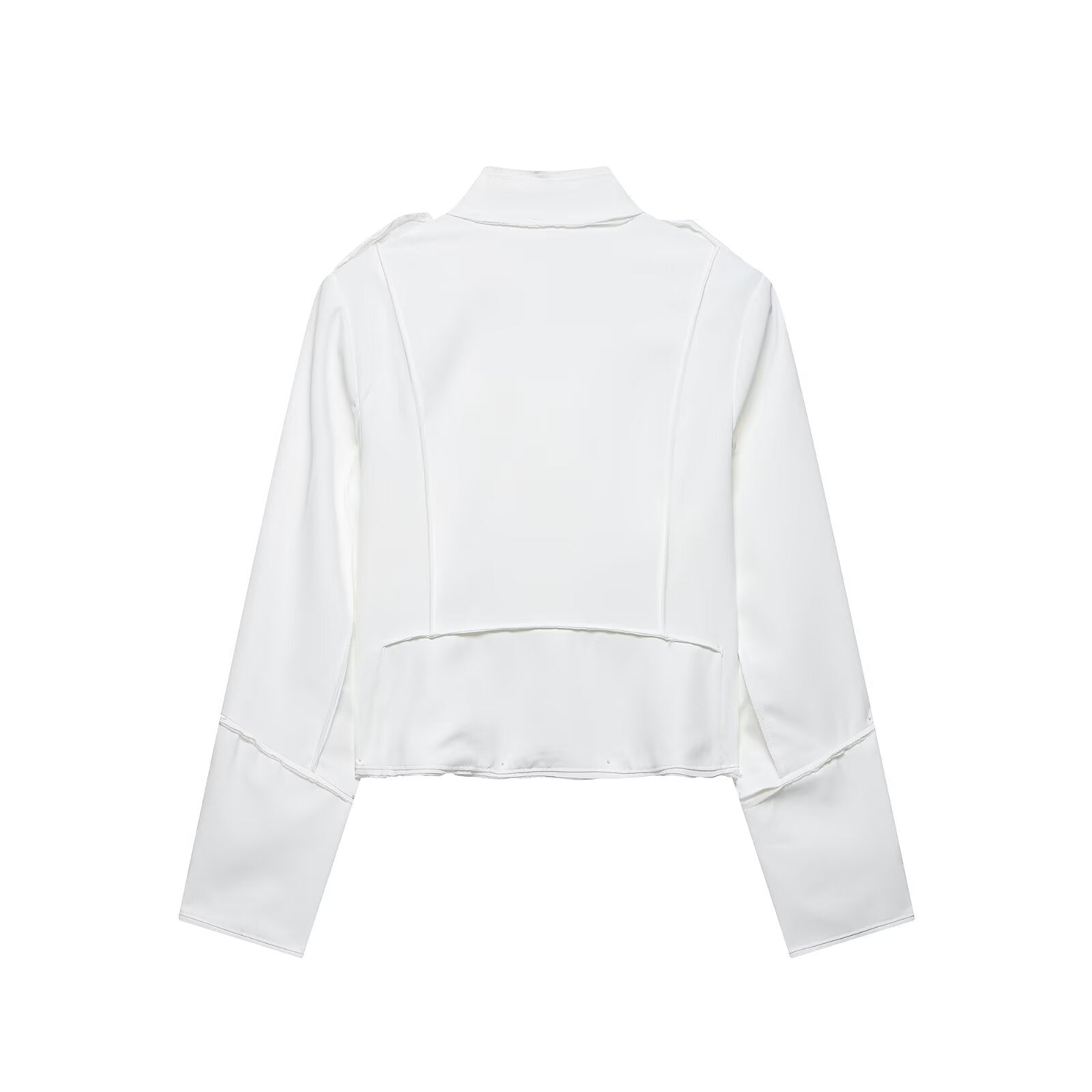 Ladies short jacket in military style with asymmetrical decorative strip, shoulder epaulettes and gold buttons Chichicherry