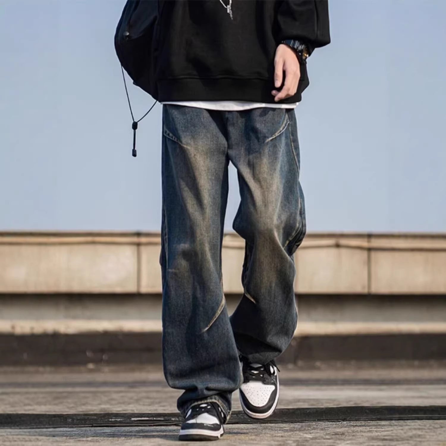 Men's Loose-Fit Jeans Chichicherry