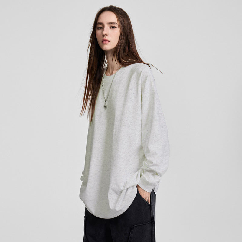 Men's Oversize Long Sleeve Shirt with Dropped Shoulder and Round Neck Chichicherry