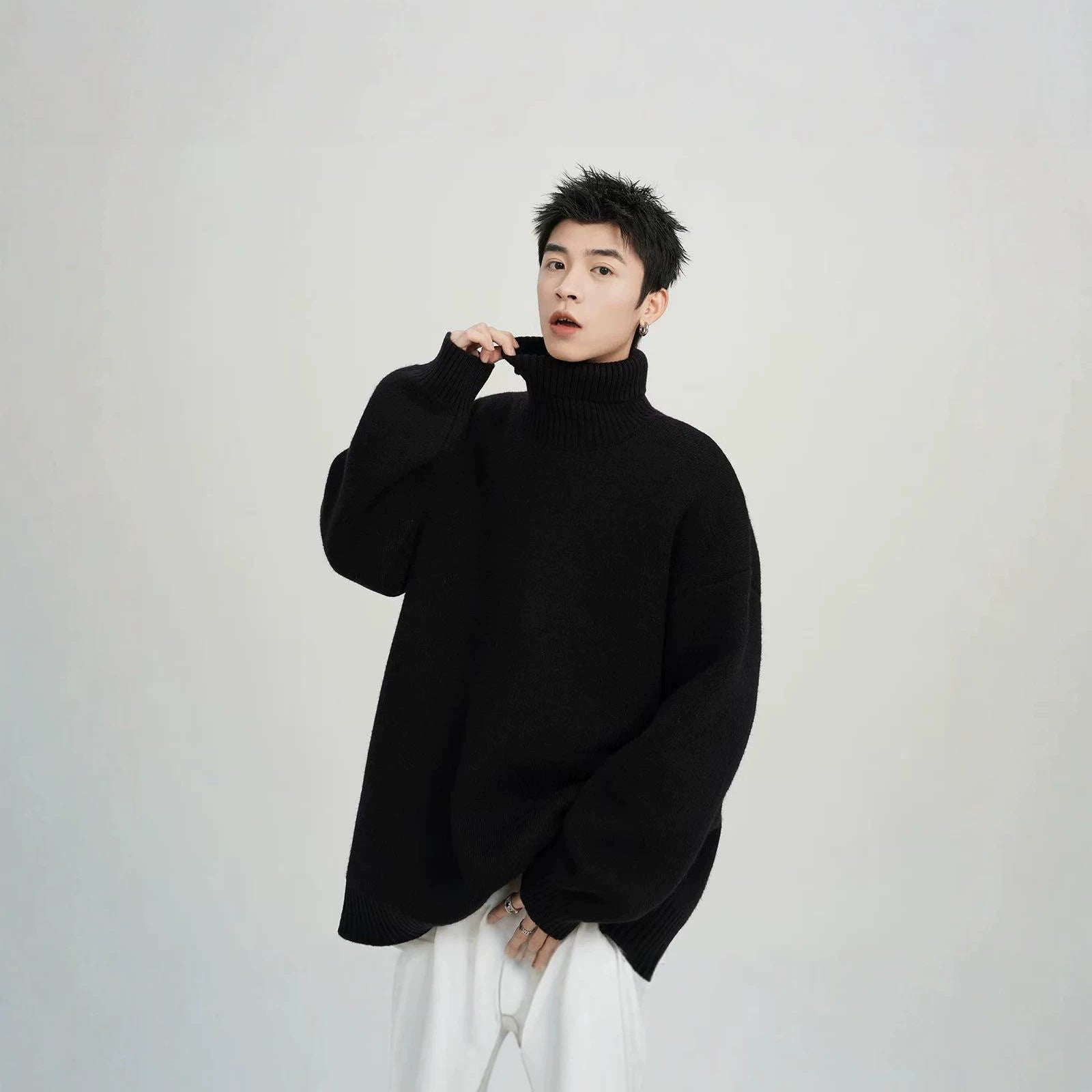 Unisex Oversized Turtleneck Sweater Chichicherry