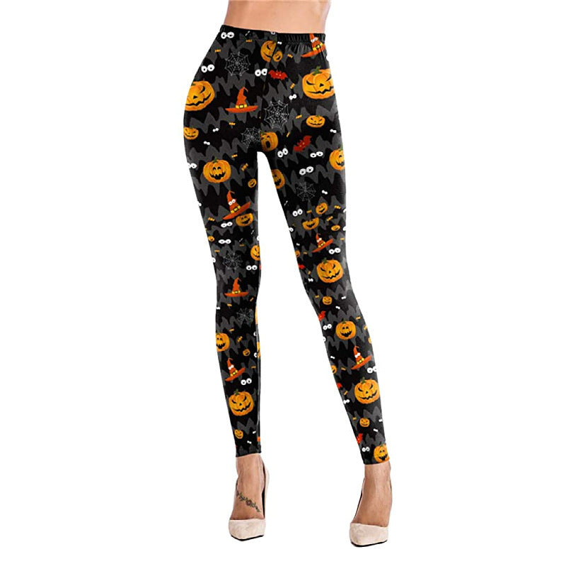 Women's Halloween leggings with high waist and stretchy comfort fabric Chichicherry