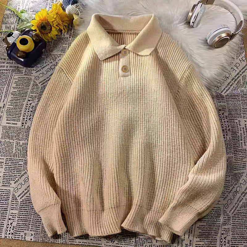 Damen Feinstrick-Polopullover mit Rippenstruktur und Zwei-Knopf-Leiste Chichicherry