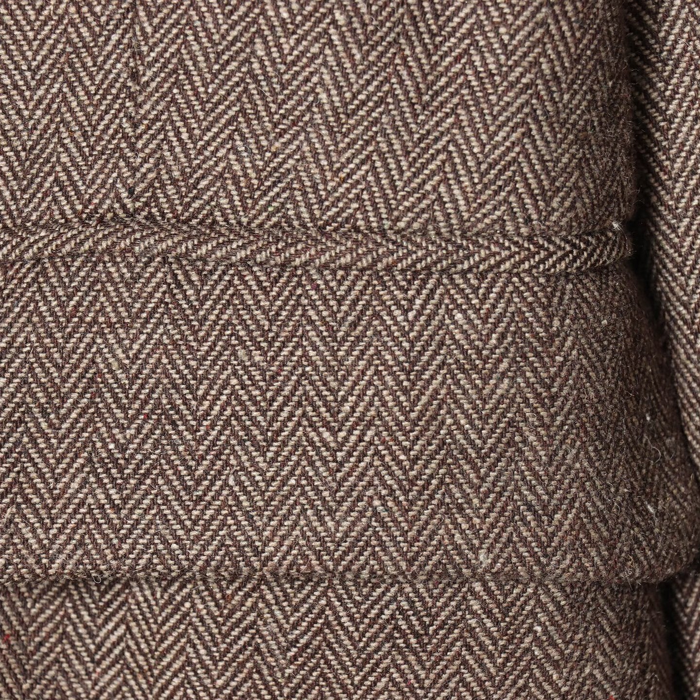 Women's Oversized Blazer-Coat in Herringbone Pattern with Waist Belt Chichicherry