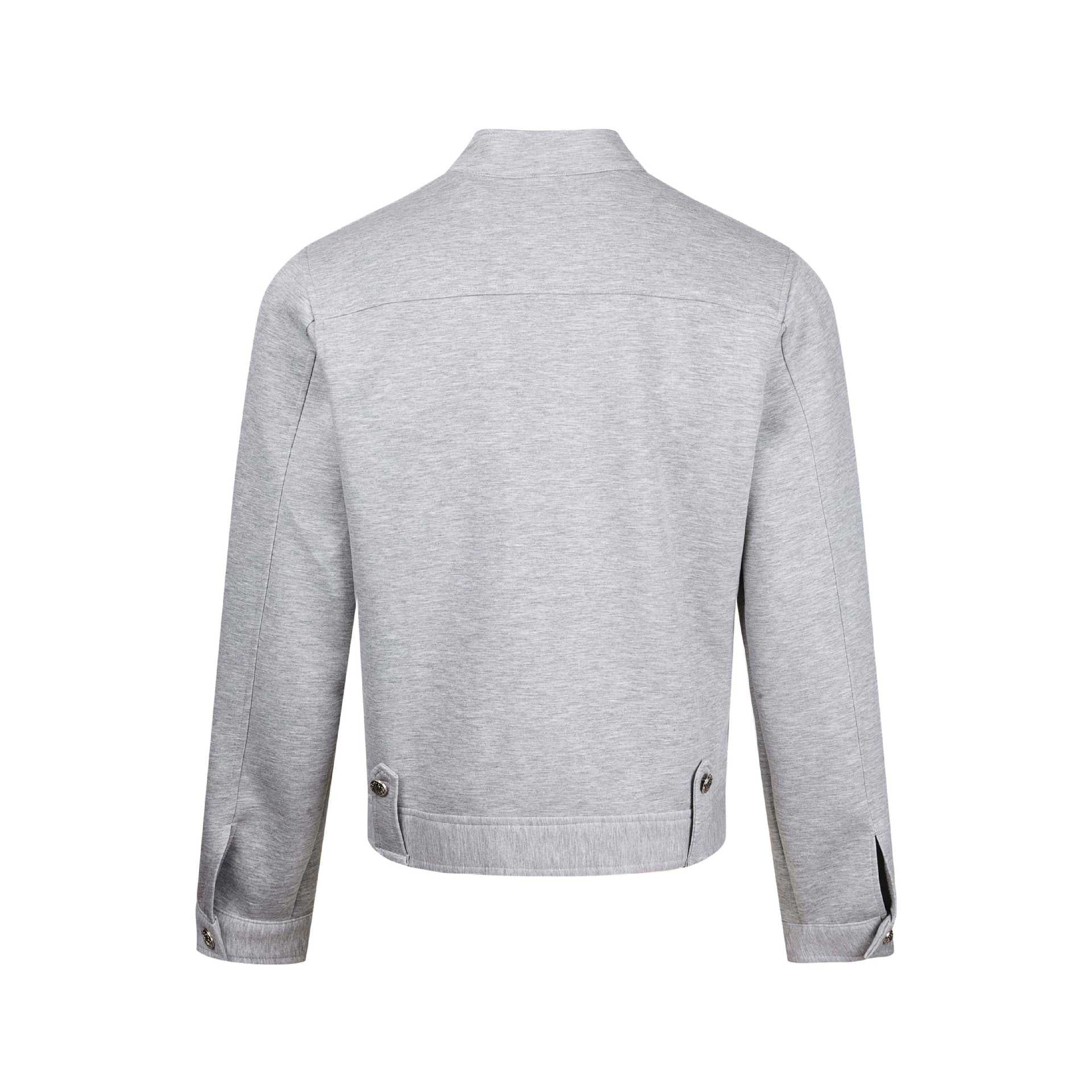 Women's short-cut sweat bomber jacket with stand-up collar, concealed zipper and flap pockets Chichicherry