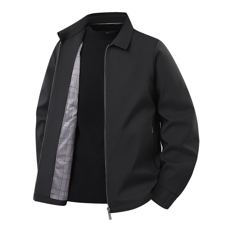 Men's Lightweight Harrington Jacket with Softshell Outer Material and Glencheck Lining Chichicherry
