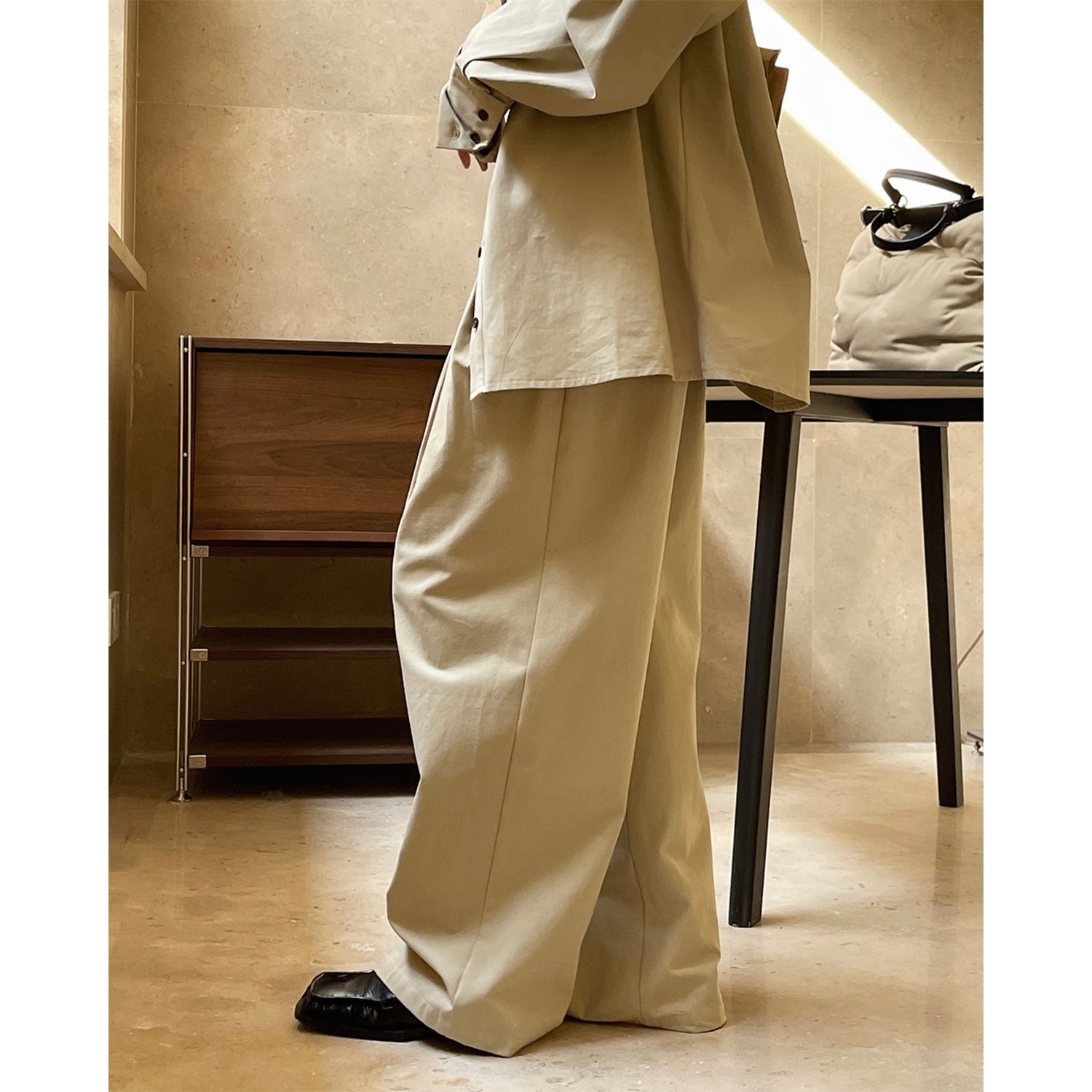 Women's High-Waisted Wide Pleated Balloon Baggy Pants Chichicherry